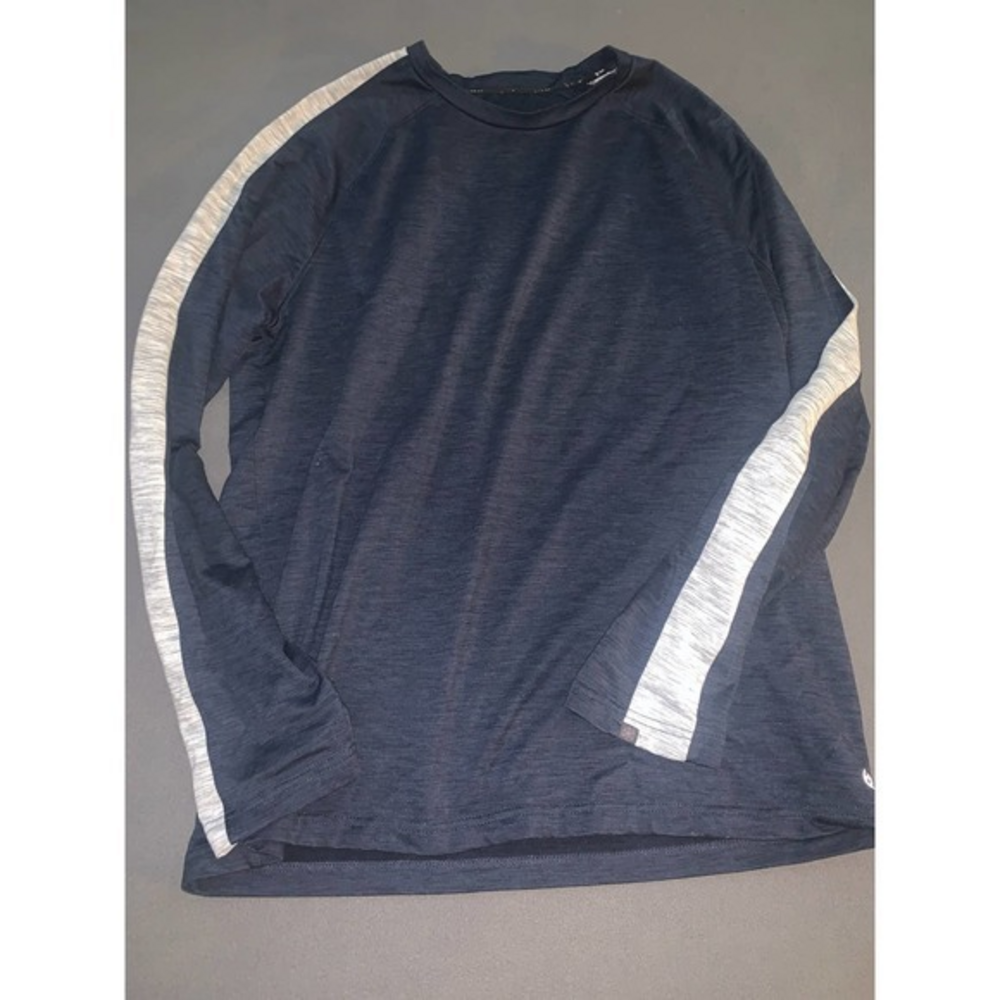 Gaiam  navy blue gray heavy long‎ sleeve women's shirt size large soft